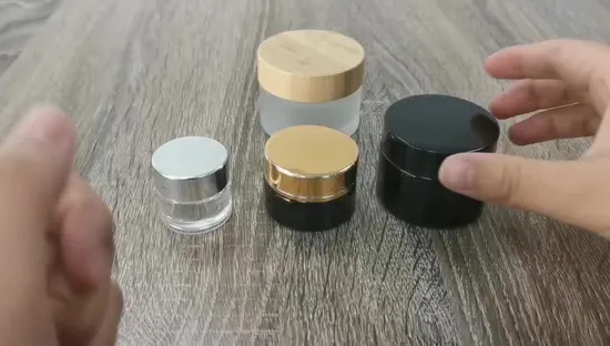 Food Grade 30g 50g 100g Colorful PETG Cosmetic Jar with Bamboo Lids Cream Jar Plastic Jar 