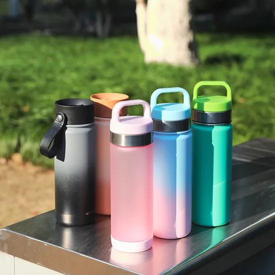 600ml/18oz Patented Support ODM Custom Plastic Drink Water Bottle Plastic for Water with 2 in 1 Function Lid 