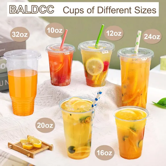 16 Oz Transparent Juice Bubble Tea Drink Packaging Disposable Beverage Plastic Bottle for Juice 