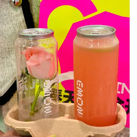 Plastic Body Liquid Juice Cola Drink Pet Bottles with Lids 