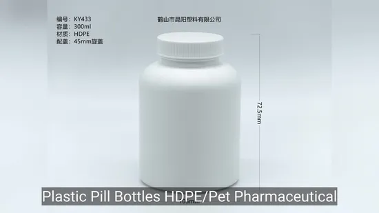 Versatile Plastic Pill Bottle Container for Pharmaceuticals and Vitamins 