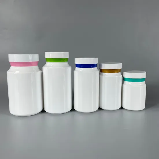80 100 120 150 200 Cc Empty White Pet Plastic Pill Medicine Capsule Vitamin Containers with Seal Double Two Layer Cap 