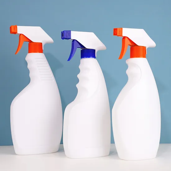 500ml HDPE Clean Plastic Pump Mist Bottle Trigger Spray Bottle with Finger Handle 