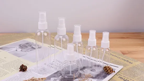 100ml 120ml 200ml 250ml Empty Plastic Spray Pet Airless Lotion Cosmetic Perfume/ Hand Sanitizer /Hair Oil Dropper Round Packaging Bottle with Pump 